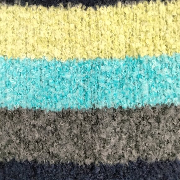 Vintage Y2K Striped Mohair Wool Sweater XL Mod Preppy Twee 60s 70s 90s Boho - Picture 2 of 6